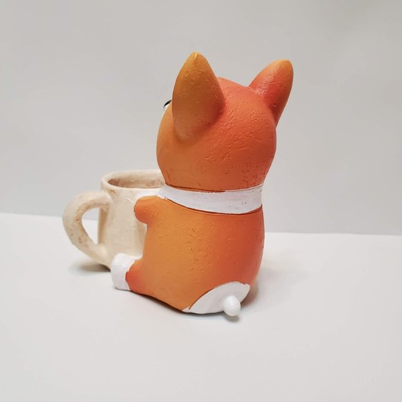 Corgi Planter with Echeveria Succulent, Dog with Watering Can, Animal Planter - Picture 6 of 7